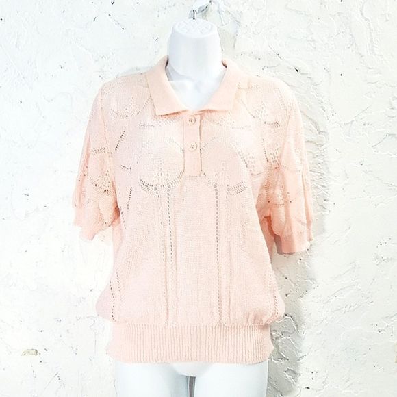 4x$25 Escorpion Baby Pink Knit  Vintage Bloise size 10 M - L - Picture 2 of 12